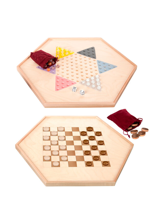 American Made Wooden Toy Checker Board Game