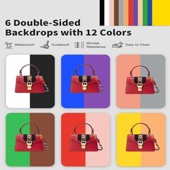 Glendan 20x20 inch Light Box Photography, Large Photo Studio Light Box, Professional Dimmable Photo Booth with 240 LED Lights & 6 Double-Sided Color Backdrops Photo Box for Product Photography