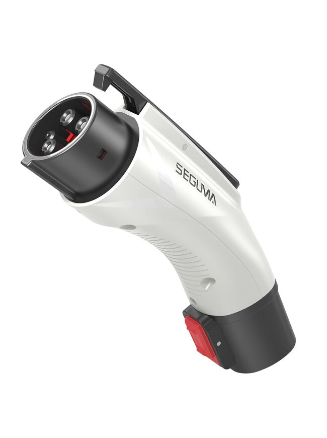 Seguma - Tesla to J1772 EV Charging Adapter, 60A 250V w/ Lock, White