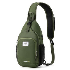 SKYSPER Sling Bag RFID Crossbody Sling Backpack Cross Body Shoulder Bag Travel Hiking Daypack for Women Men, Army Green