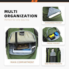SKYSPER Sling Bag RFID Crossbody Sling Backpack Cross Body Shoulder Bag Travel Hiking Daypack for Women Men, Army Green