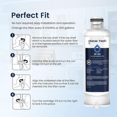 GLACIER FRESH Replacement for DA97-17376B Refrigerator Water Filters, 4 Pack