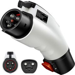 Tesla to J1772 Charging Adapter, Max 60A & 250V AC, White
