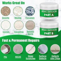 Granite Repair Kit, Marble Repair Kit, Quartz Countertop Repair Kit, Suitable for Granite, Marble, Granite Countertop Repair Kit, Marble Chip Repair Kit