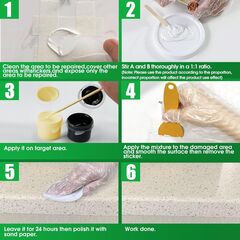 Granite Repair Kit, Marble Repair Kit, Quartz Countertop Repair Kit, Suitable for Granite, Marble, Granite Countertop Repair Kit, Marble Chip Repair Kit