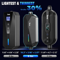 Tera 2025 New Electric Vehicle Charger for Tesla Most Compact 40A 25FT NACS ETL FCC Level 2 NEMA 14-50 & NEMA 5-15 Level 1 Waterproof Patent IP66 Portable EV Charger for Tesla Y/3/S/X Cybertruck P05