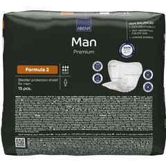 Abena Man Premium Incontinence Guards, (Sizes 0 to 2) Formula 2, 15 Count