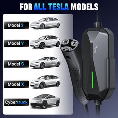 Tera 2025 New Electric Vehicle Charger for Tesla Most Compact 40A 25FT NACS ETL FCC Level 2 NEMA 14-50 & NEMA 5-15 Level 1 Waterproof Patent IP66 Portable EV Charger for Tesla Y/3/S/X Cybertruck P05