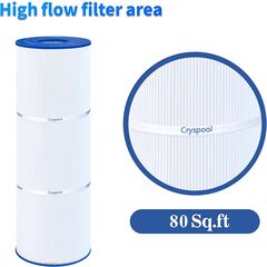 Cryspool 07069 Filter Compatible with Clean & Clear Plus 320, CCP320, PCC80-PAK4, R173573, 817-0081, C-7470, FC-1976, 4×80 Sq. Ft Pool Filter Cartridge, 4 Pack