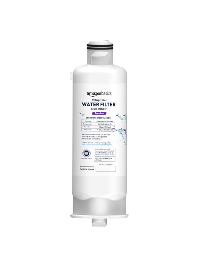 Amazon Basics Replacement Samsung DA97-17376B, HAF-QIN/EXP Refrigerator Water Filter, 1-Pack, Premium Filtration
