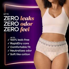 Always Discreet Boutique Incontinence and Postpartum Underwear for Women, Maximum Protection, S/M, Rosy, 20 Count (Packaging May Vary)