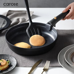 CAROTE 20pcs Pots and Pans Set Non Stick, Nonstick Cookware Set, Dishwasher, Oven, Fridge Safe Pots and Pans, Removable Handle RV Oven Safe Cookware, Induction Kitchen Set, Black