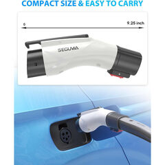 Seguma - Tesla to J1772 EV Charging Adapter, 60A 250V w/ Lock, White