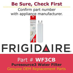Frigidaire WF3CB Puresource3 Refrigerator Water Filter, White, 1 Count (Pack of 1)