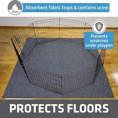 Drymate Dog Playpen Mat, Absorbent, Waterproof, Non-Slip, Machine Washable, Jumbo XXL Size (60x74), Reusable Puppy Pad for Training, Whelping, Housebreaking, Incontinence, and Crate/Kennel (USA Made)