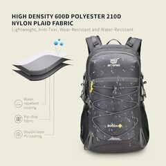 SKYSPER Hiking Backpack for Men Women, 35L Travel Backpack Waterproof Camping Backpack Outdoor Lightweight Daypack- Dark Grey