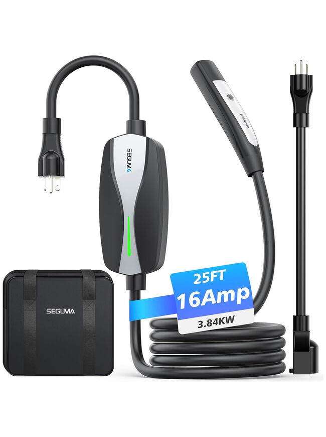 SEGUMA Level 1/2 Tesla Charger, 16A, 25ft Extension Cable