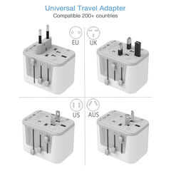 TESSAN Universal Travel Adapter, International Power Adapter 5.6A 28W 3 USB C 2 USB A Ports, Travel Worldwide Plug Adaptor, Outlet Wall Charger for Europe UK EU AUS (Type C/G/A/I)