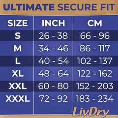 LivDry Ultimate Adult Incontinence Underwear, High Absorbency, Leak Cuff Protection (XXX-Large (9 Count))