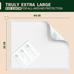 MILDPLUS Heavy Duty Underpads: 36"X44", Cloth Backing, 20Ct, Incontinence Pads
