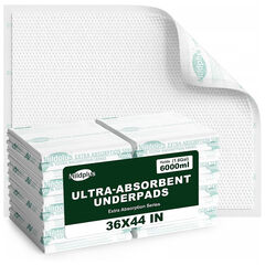 MILDPLUS Heavy Duty Underpads: 36"X44", Cloth Backing, 20Ct, Incontinence Pads
