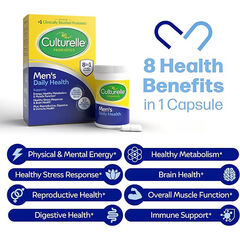 Culturelle Men's Daily Health Probiotics, Supports Digestive and Immune Health, 30 Count
