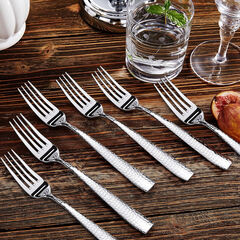 KEAWELL Premium Louis Hammered 8.3" 6 set of Fork & 7.6" 6 set of Spoon (12 set)