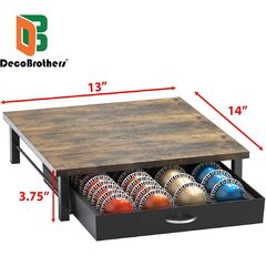 DecoBrothers Vertuo Pod Holder Drawer, 24 Large or 48 Small Nespresso Capsule Organizer, Rustic Brown