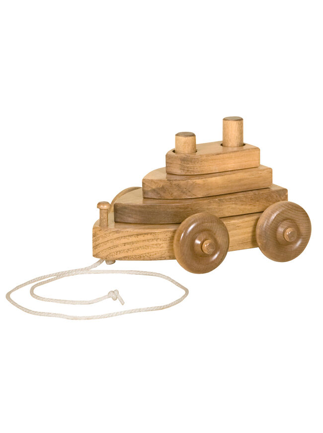 American Made Wooden Pull Toy Boat- Several Color Options