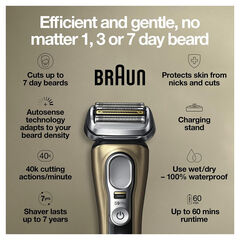 Braun Series 9 Pro 9419s Electric Shaver for Men, Wet & Dry Shave, Shaving Kit with 4+1 Head with ProLift Trimmer