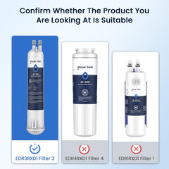 GLACIER FRESH Compatible with 4396841 Refrigerator Water Filter, EDR3RXD1, KAD3RXD1, WHR3RXD1, 4396841, 4396710, Filter 3, 46-9083,46-9030, 9030, 9083 Refrigerator Water Filter, 3 Pack