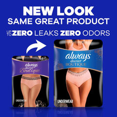 Always Discreet Boutique XL Women's Underwear, 48 Ct, Maximum Protection