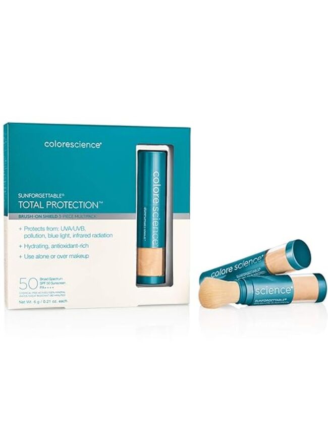Colorescience Sunforgettable Total Protection Brush-on Shield SPF 50 Multipack (3 Count) - Fair