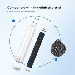 GLACIER FRESH Compatible with 4396841 Refrigerator Water Filter, EDR3RXD1, KAD3RXD1, WHR3RXD1, 4396841, 4396710, Filter 3, 46-9083,46-9030, 9030, 9083 Refrigerator Water Filter, 3 Pack