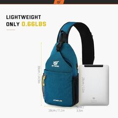 SKYSPER Sling Bag Crossbody Backpack - Chest Shoulder Cross Body Bag Travel Hiking Casual Daypack for Women Men(Blue)