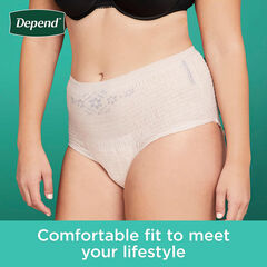 Depend Fresh Protection Adult Incontinence Underwear for Women 30 Count, Medium