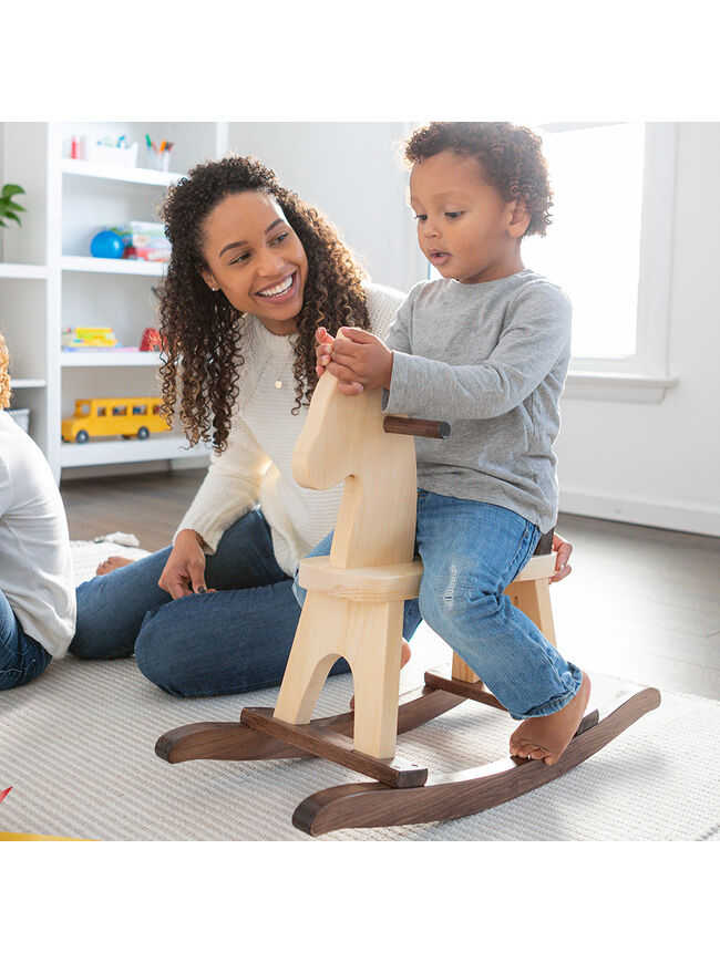 American Made Wooden Toy Rocking Horse - Several Color Options