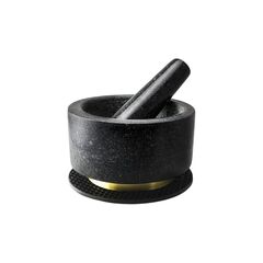 Mortar and Pestle Set 100% Natural Heavy Granite 5.5 inch 2 Cups Capacity