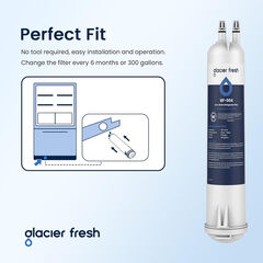 GLACIER FRESH Compatible with 4396841 Refrigerator Water Filter, EDR3RXD1, KAD3RXD1, WHR3RXD1, 4396841, 4396710, Filter 3, 46-9083,46-9030, 9030, 9083 Refrigerator Water Filter, 3 Pack