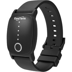 EmeTerm Explore FDA-Cleared Galaxy Black Anti-Nausea Wristband IP67 Waterproof Morning Motion Travel Sickness Vomit Relief Rechargeable Classic Strap Design No Gel Drug Free Without Side Effects