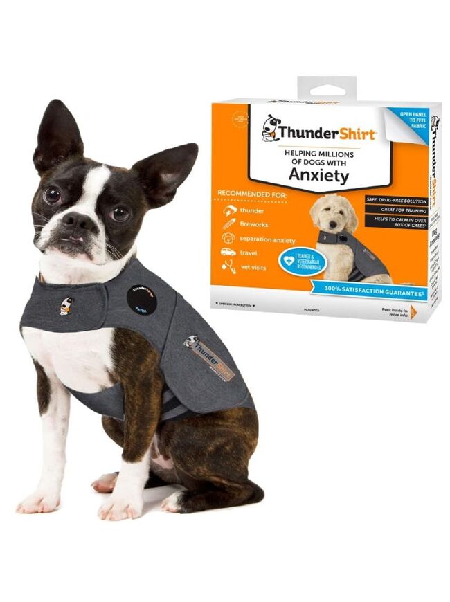 ThunderShirt for Dogs, X Small, Heather Gray Classic - Dog Anxiety Relief Calming Vest