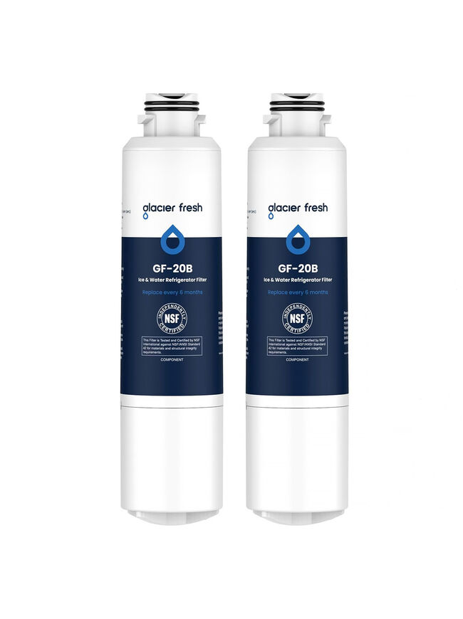 GLACIER FRESH GF-20B Refrigerator Water Filter Compatible with Samsung - Choose Pack