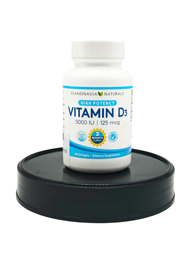 SCANDINAVIA NATURALS Vitamin D3 125 mcg (5,000 IU) 60 Softgels