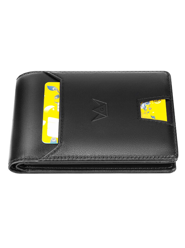 GOSALISU Slim Bifold Wallet with Money Clip - RFID Blocking - Classic Black