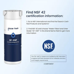 GLACIER FRESH XWF Replacement For GE XWF Refrigerator Water Filter (Not for XWFE) - Choose pack