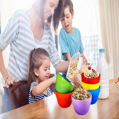 Bruntmor 8 oz Porcelain Bowls Set of 6 - for Ice Cream, Dessert, Soup, Small Side Dishes, Salad, Cereal, Rice - Microwave, Dishwasher and Oven Safe - Gradient Colors