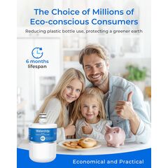 Waterdrop 5231JA2002A Refrigerator Water Filter, Replacement for LG®LT500P®, GEN11042FR-08, ADQ72910911, ADQ72910901, Kenmore 9890, 46-9890, LFX25974ST, LMX25964ST, 3 Pack, Package May Vary