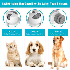 Dog Nail Grinder Upgraded Professional 2-Speed Rechargeable Electric Pet Nail Trimmer Painless Paws Grooming & Smoothing for Small Medium Large Dogs & Cats Nail Trim (White)