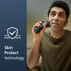 Philips Norelco Shaver 3600 Series, Wet and Dry Electric Shaver, P-Cap, Travel Pouch, Storm Blue, Model S3243/91