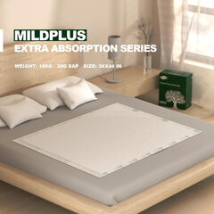 MILDPLUS Heavy Duty Underpads: 36"X44", Cloth Backing, 20Ct, Incontinence Pads